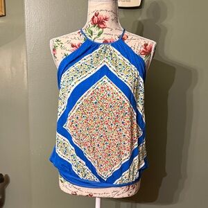 Free People Multicolor Patterned Halter Top